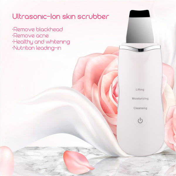 design of Ultrasonic Facial Skin Scrubber Ion Deep Face Cleaning Peeling