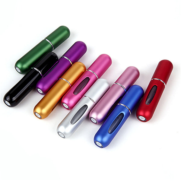 Free shipping for 5ml Portable Mini Refillable Perfume Bottle With Spray Scent Pump Empty Cosmetic Containers