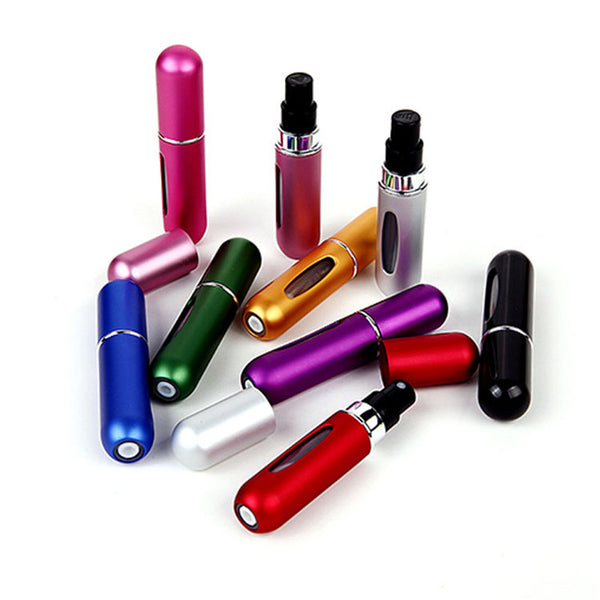 Top selling 5ml Portable Mini Refillable Perfume Bottle With Spray Scent Pump Empty Cosmetic Containers