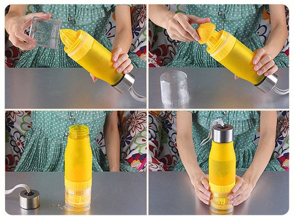Fruit Infuser Water Bottle Detox Drink Juice 650ml Health Leakproof.