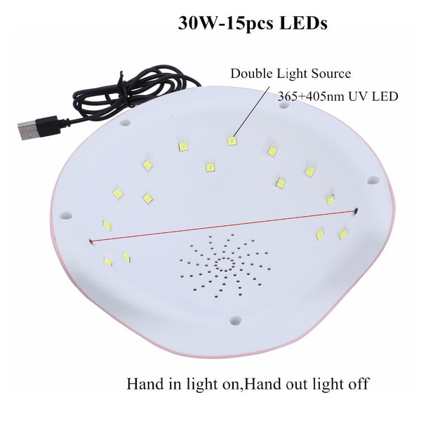 2019 36W LED UV Lamp Nail Dryer LED Light Nails Gels Manicure Machine With Timer Button USB Connector Nail Art Tools From Tengdinghealth