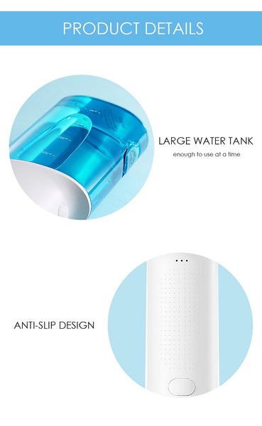 Water Flosser Dental Oral Irrigator for Teeth Cleaner - Anti Leakage Design, Portable and Rechargeable display