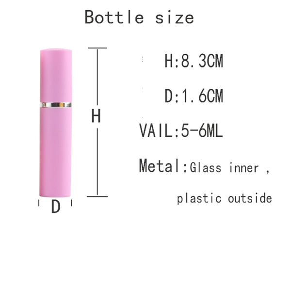 5ml Portable Mini Refillable Perfume Bottle With Spray Scent Pump Empty Cosmetic Containers measurement