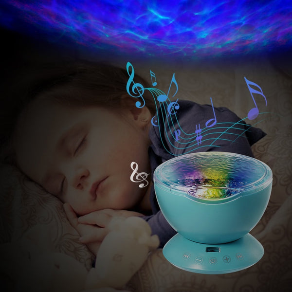cean Wave Projector LED Night Light Built In Music Player Remote Control best buy in United states