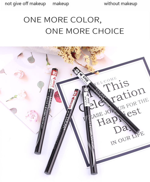 Best buy with Waterproof Natural Eyebrow Pen Four-claw Eye Brow Tint Makeup Four Colors Eyebrow Pencil Brown Black Grey Brush