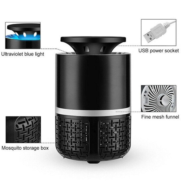 AICase Electric Mosquito Killer with Trap Lamp Chemical-Free USB Powered UV LED Light Photocatalyst Fly