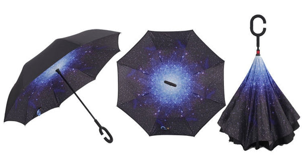Popular Reverse Folding Windproof Protection Double Layer Inverted Umbrellas Upside Down Umbrella pictures & photos
