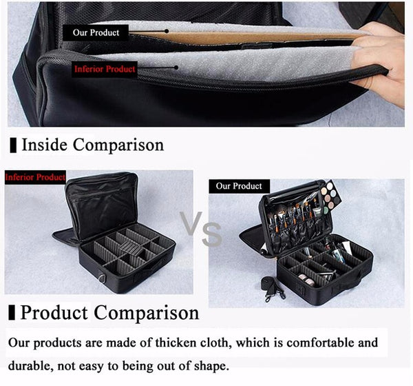 Huge Discount Women High Quality Professional Makeup Organizer Bolso Mujer Cosmetic Case