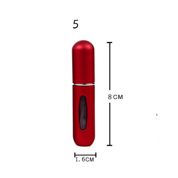 Measurement 5ml Portable Mini Refillable Perfume Bottle With Spray Scent Pump Empty Cosmetic Containers