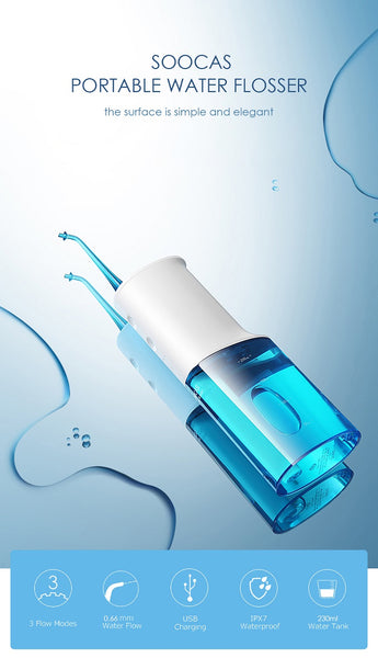 Water Flosser Dental Oral Irrigator for Teeth Cleaner - Anti Leakage Design, Portable and Rechargeable every person require