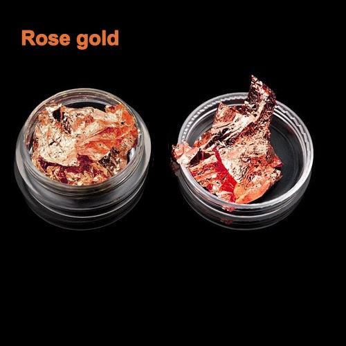 Gold Silver Irregular Aluminum Foil Paper Nail Art Sticker 3D Glitter DIY High Gloss Color Gold Foil Nail Decoration Tools Nails Stickers Designs
