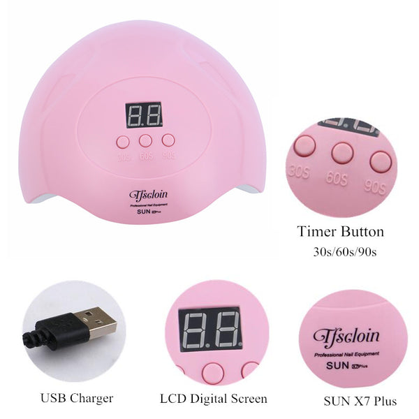 LED UV Lamp Nail Dryer Nails Gels Manicure Machine with Timer Button best product