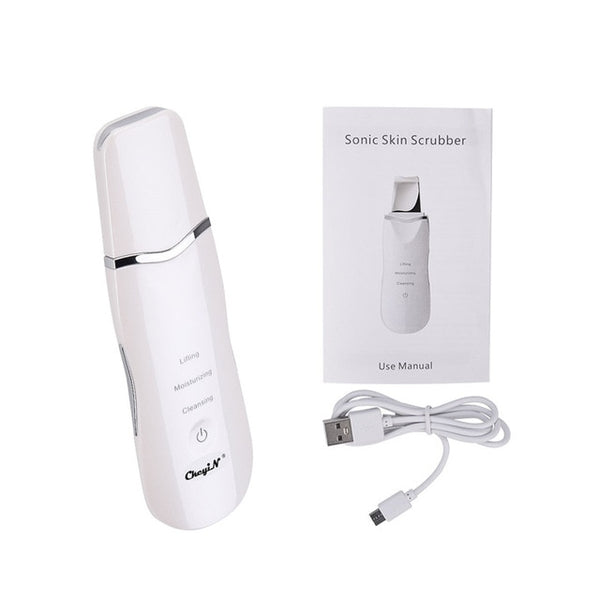 Review of Ultrasonic Facial Skin Scrubber Ion Deep Face Cleaning Peeling