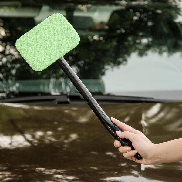 2 Microfiber Windshield Clean Car Auto Wiper Cleaner Glass Window Tool Brush Kit 