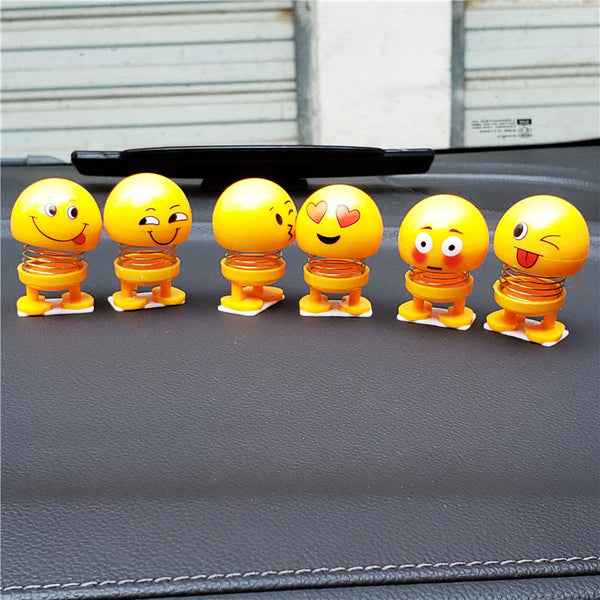 Emoji Mini Shaking Funny Smile Face Springs Dancing Toys
