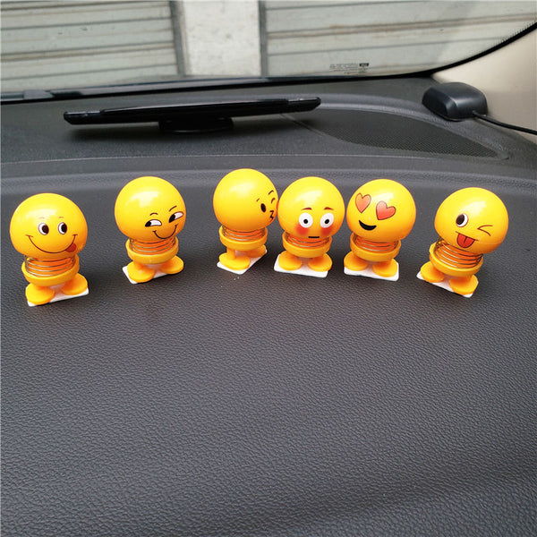Emoji Mini Shaking Funny Smile Face Springs Dancing Toys