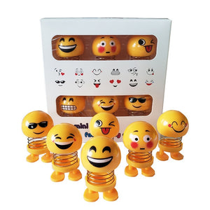 Cute Emoji Mini Shaking Funny Smile Face Springs Dancing