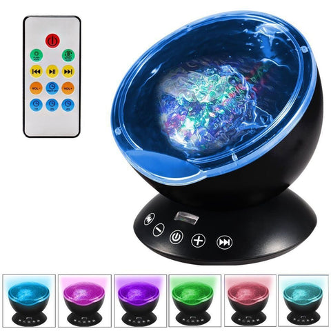 Ocean Wave Projector,LED Remote Sleep Night Light for Kids 7 Colorful Projection Built full functionality best buy