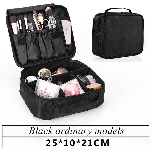 Women Hot High Quality Professional Makeup Organizer Bolso Mujer Cosmetic Case Travel Large Capacity Storage Bag Suitcases-in Cosmetic Bags