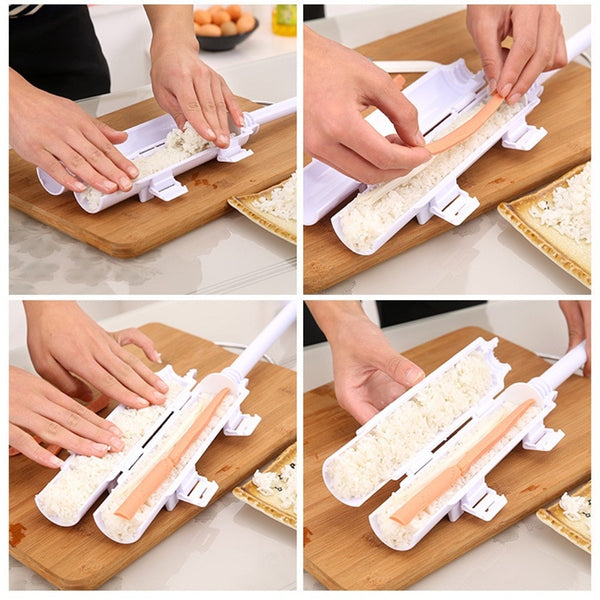 1Set Sushi Roll Maker Magic Rice Mold Cutter Easy Sushi Making Machine Perfect DIY Cooking Tools