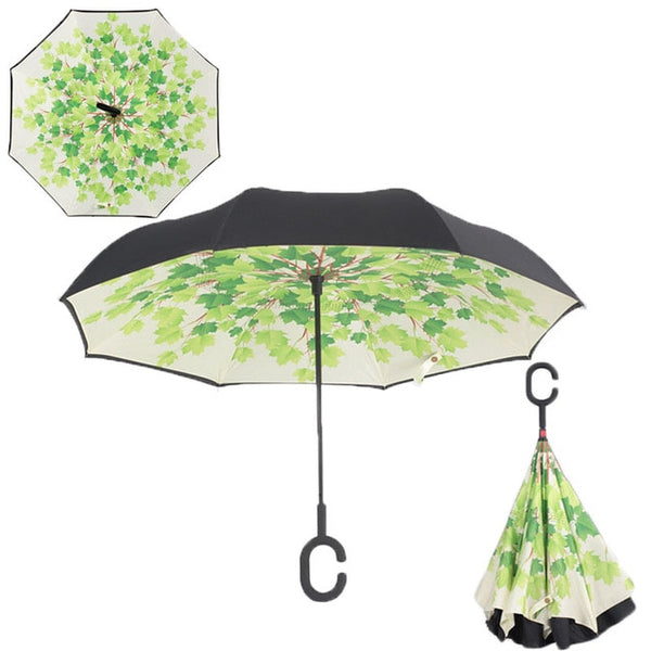 For health must require Double Layer Inverted Umbrellas Reverse Folding Umbrella Windproof UV Protection Big Straight Umbrella for Car