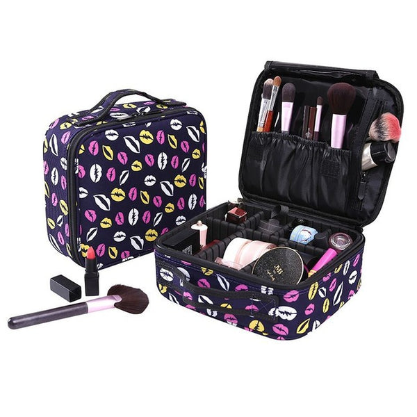Popular brand with free shipping for Women High Quality Professional Makeup Organizer Bolso Mujer Cosmetic Case