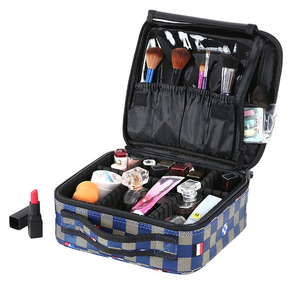 Women High Quality Waterproof Oxford Large Multi-Storey Professional Makeup Organizer Bolso Mujer Cosmetic Case
