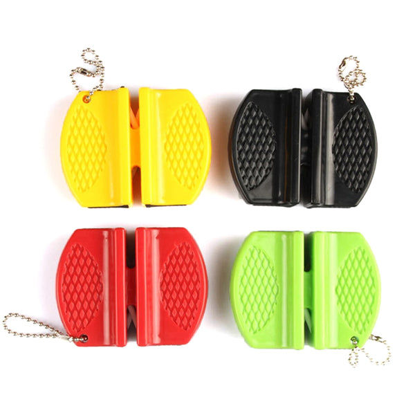 1 PC Mini Portable Knife Sharpener Kitchen Tool Camping Hiking Tapered Knife Sharpening Household Sharpening Stone with variety of colors