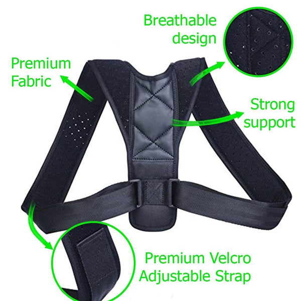 Top selling Brace Support Belt Adjustable Back Posture Corrector Clavicle Spine Back Shoulder