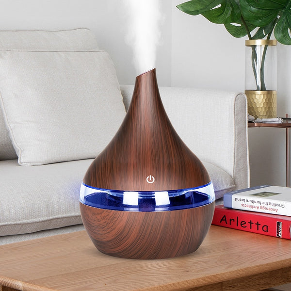 USB Electric Aroma air diffuser wood Ultrasonic