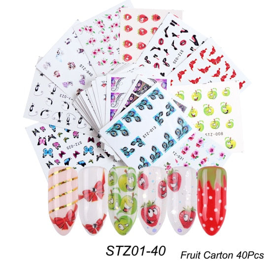 Mixed Design New Nail Art Sticker Set