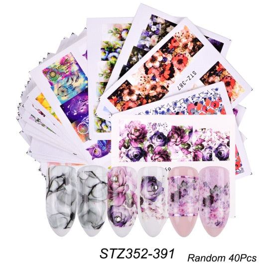 Mixed Design New Nail Art Sticker Set