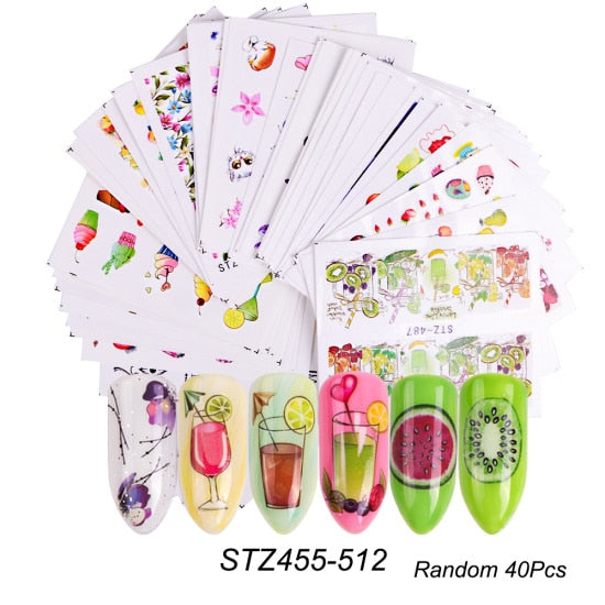 Mixed Design New Nail Art Sticker Set
