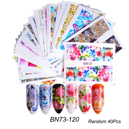Mixed Design New Nail Art Sticker Set