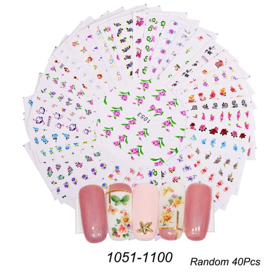 Mixed Design New Nail Art Sticker Set