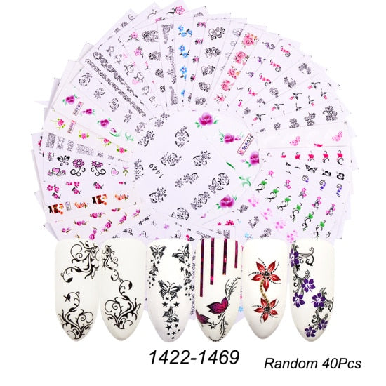 Mixed Design New Nail Art Sticker Set