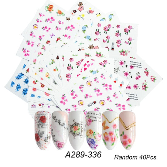 Mixed Design New Nail Art Sticker Set