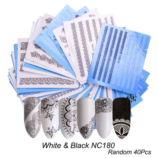 Mixed Design New Nail Art Sticker Set
