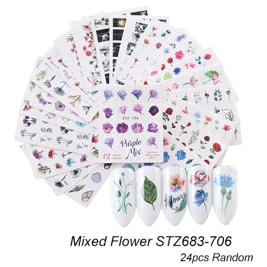 Mixed Design New Nail Art Sticker Set