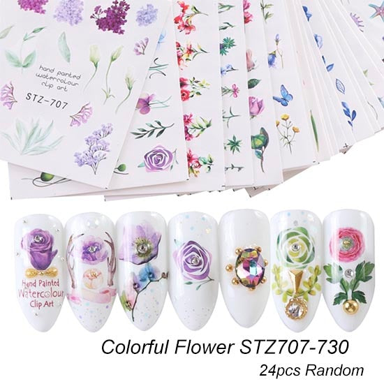 Mixed Design New Nail Art Sticker Set