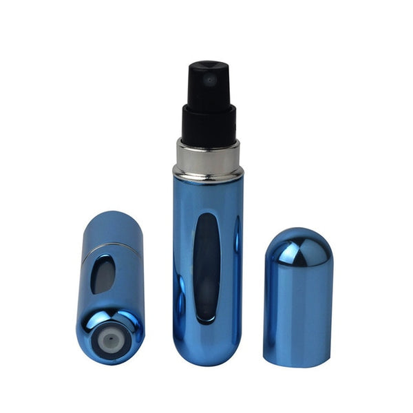  Portable Mini Refillable Perfume Bottle With Spray Scent Pump in blue color