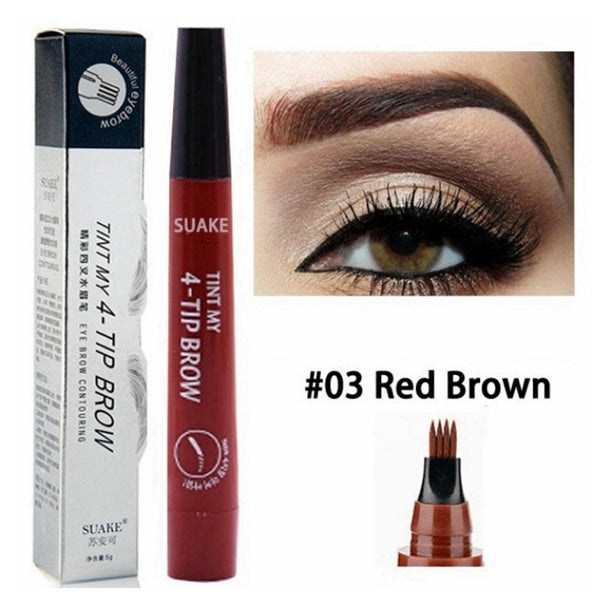 Microblading Eyebrow Tattoo Pen Waterproof Fork Tip Eyebrow Pencil Fine Sketch Liquid Henna Eyebrow Tattoo Pen fast delivery