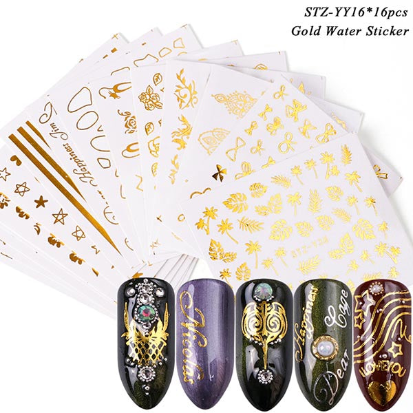 Mixed Design New Nail Art Sticker Set
