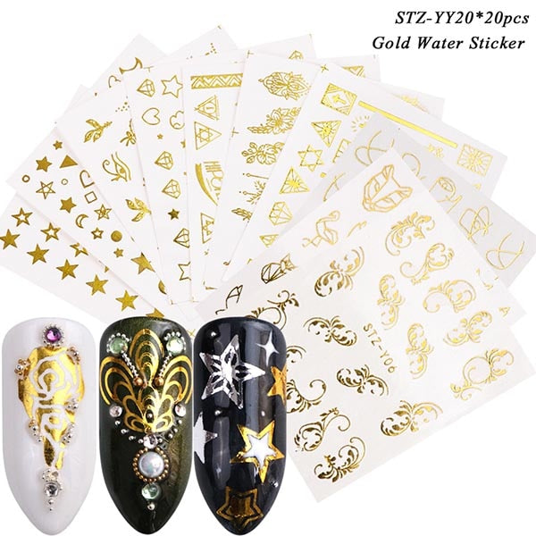 Mixed Design New Nail Art Sticker Set