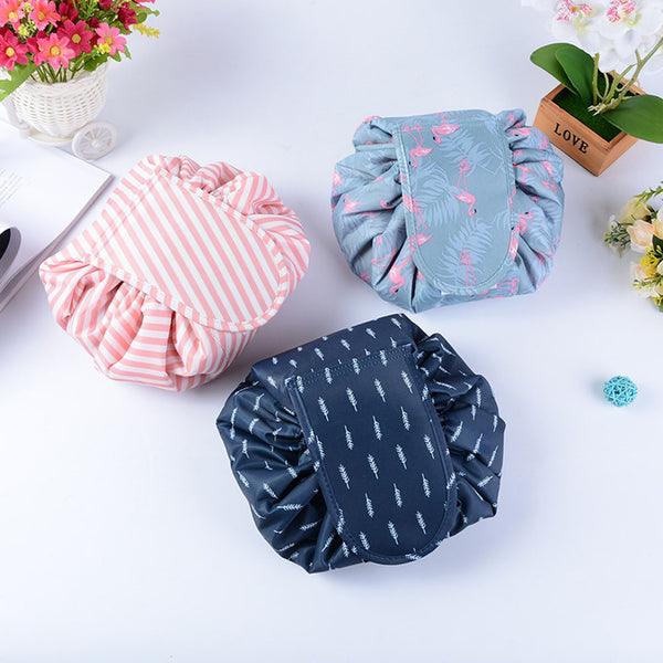 Printing Design Cosmetic Bag Drawstring Makeup Case Women Travel Make Up Organizer Storage Pouch Toiletry Wash
