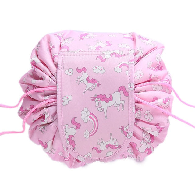 Makeup Case Travel Color Printing Design Cosmetic Bag Drawstring Makeup Case Women Travel Make Up Organizer Storage Pouch Toiletry Wash Kit