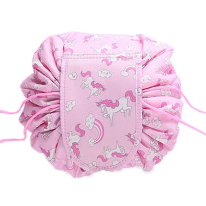 Makeup Case Travel Color Printing Design Cosmetic Bag Drawstring Makeup Case Women Travel Make Up Organizer Storage Pouch Toiletry Wash Kit