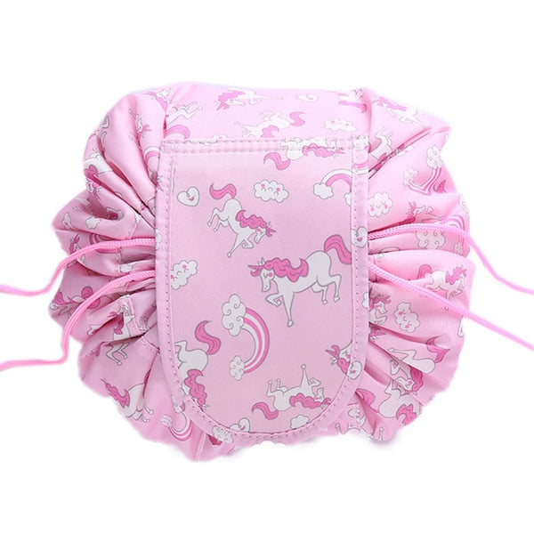 Makeup Case Travel Color Printing Design Cosmetic Bag Drawstring Makeup Case Women Travel Make Up Organizer Storage Pouch Toiletry Wash Kit