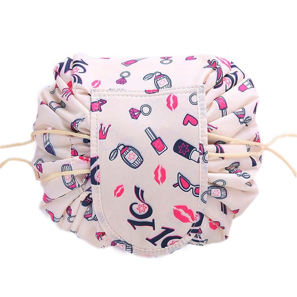 New Color printing design Cosmetic Bag Drawstring Makeup Case Women Travel Make Up Organizer Storage Pouch