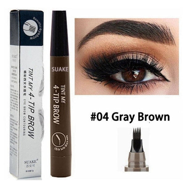 Microblading Eyebrow Tattoo Pen Waterproof Fork Tip Eyebrow Pencil Fine Sketch Liquid Henna Eyebrow Tattoo Pen free shipping